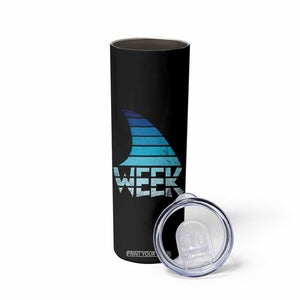 Funny Shark Fin Week Retro Ocean Wildlife Vintage Skinny Tumbler TS11 Print Your Wear