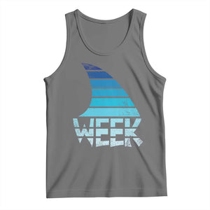 Funny Shark Fin Week Retro Ocean Wildlife Vintage Tank Top TS11 Black Heather Print Your Wear