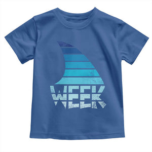 Funny Shark Fin Week Retro Ocean Wildlife Vintage Toddler T Shirt TS11 Royal Blue Print Your Wear
