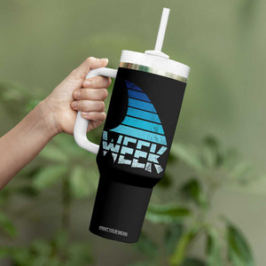 Funny Shark Fin Week Retro Ocean Wildlife Vintage Tumbler With Handle TS11 Print Your Wear