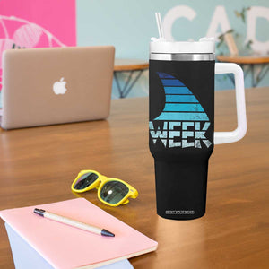Funny Shark Fin Week Retro Ocean Wildlife Vintage Tumbler With Handle TS11 Print Your Wear