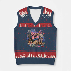 She Is From Texas I Can Tell V-Neck Knit Sweater Vest Texas Girl Pride