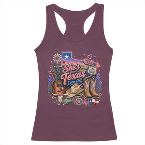 She Is From Texas I Can Tell Racerback Tank Top Texas Girl Pride