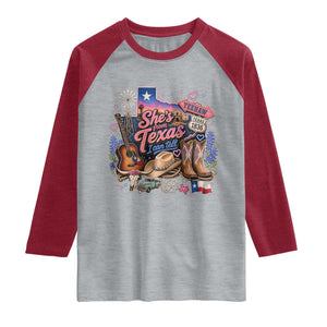 She Is From Texas I Can Tell Raglan Shirt Texas Girl Pride