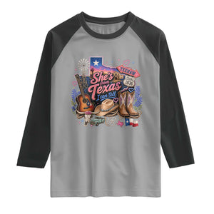 She Is From Texas I Can Tell Raglan Shirt Texas Girl Pride