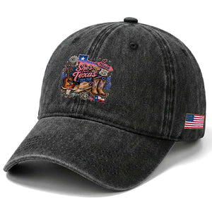 She Is From Texas I Can Tell Washed Cotton Baseball Cap Texas Girl Pride