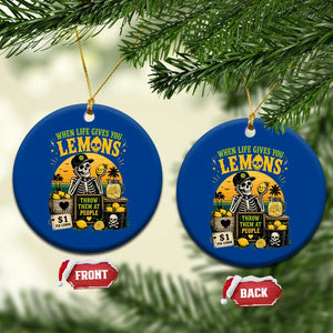 When Life Gives You Lemons Throw Them At People Ceramic Ornament Skeleton Lemon Jokes TS11 1pc Blue Print Your Wear