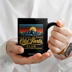 70th Birthday Official Member Old Fart Club Coffee Mug 70 Years of Being Awesome Funny Fart Joke Retro