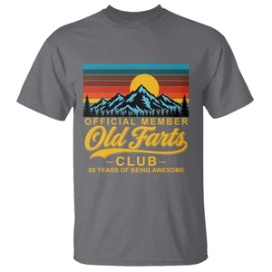 60th Birthday Official Member Old Fart Club T Shirt 60 Years of Being Awesome Funny Fart Joke Retro TS11 Charcoal Print Your Wear