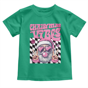 Funny Pink Santa Christmas Baby Shirt Christmas Vibes Checkboard TS11 Irish Green Print Your Wear