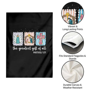 Christian Christmas Garden Flag The Greatest Gift Of All Jesus Nativity Scene TS11 Print Your Wear