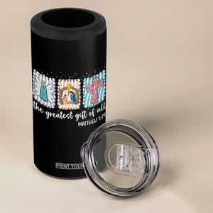 Christian Christmas 4 in 1 Can Cooler Tumbler The Greatest Gift Of All Jesus Nativity Scene TS11 Print Your Wear
