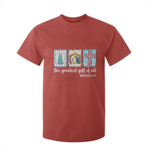 Christian Christmas T Shirt For Kid The Greatest Gift Of All Jesus Nativity Scene TS11 Red Print Your Wear