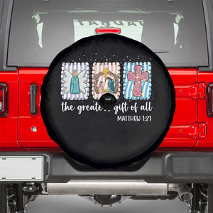 Christian Christmas Spare Tire Cover The Greatest Gift Of All Jesus Nativity Scene TS11 Black Print Your Wear