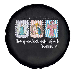 Christian Christmas Spare Tire Cover The Greatest Gift Of All Jesus Nativity Scene TS11 Print Your Wear