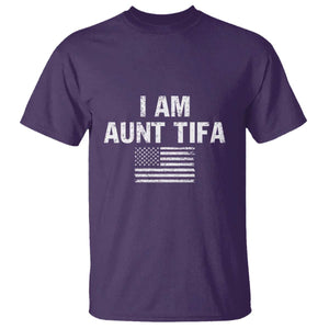 Funny I Am Aunt Tifa T Shirt Political Satire Vintage American Flag TS11 Purple Print Your Wear