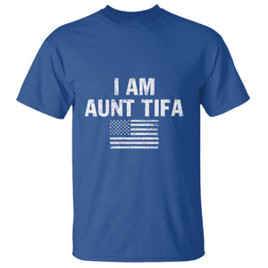 Funny I Am Aunt Tifa T Shirt Political Satire Vintage American Flag TS11 Royal Blue Print Your Wear