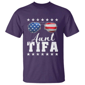 Funny Aunt Tifa T Shirt Political Satire American Flag Sunglasses TS11 Purple Print Your Wear