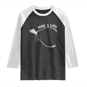 Funny Thanksgiving Turkey Wishbone Raglan Shirt Make A Wish Chicken Turkey TS11 Black White Print Your Wear