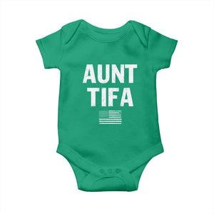 Funny Aunt Tifa Baby Onesie Political Satire Vintage American Flag TS11 Irish Green Print Your Wear