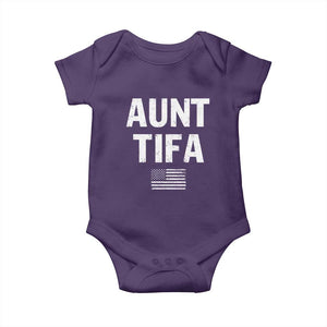 Funny Aunt Tifa Baby Onesie Political Satire Vintage American Flag TS11 Purple Print Your Wear