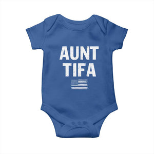 Funny Aunt Tifa Baby Onesie Political Satire Vintage American Flag TS11 Royal Blue Print Your Wear