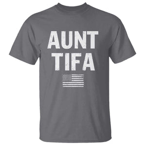 Funny Aunt Tifa T Shirt Political Satire Vintage American Flag TS11 Charcoal Print Your Wear