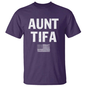 Funny Aunt Tifa T Shirt Political Satire Vintage American Flag TS11 Purple Print Your Wear