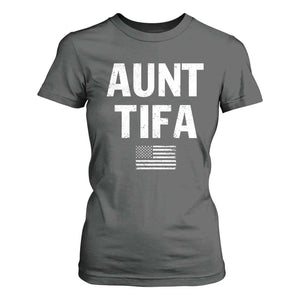 Funny Aunt Tifa T Shirt For Women Political Satire Vintage American Flag TS11 Dark Heather Print Your Wear