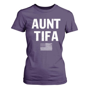 Funny Aunt Tifa T Shirt For Women Political Satire Vintage American Flag TS11 Purple Print Your Wear