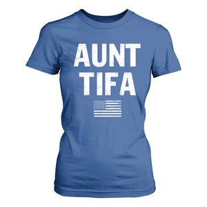 Funny Aunt Tifa T Shirt For Women Political Satire Vintage American Flag TS11 Royal Blue Print Your Wear
