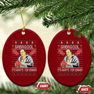 Funny Christmas Mafia Ceramic Ornament Gabagool It Is Whats For Dinner Gangster Movie TS11 Print Your Wear