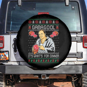 Funny Christmas Mafia Spare Tire Cover Gabagool It Is Whats For Dinner Gangster Movie TS11 No hole Black Print Your Wear