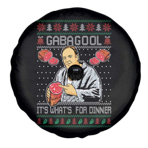 Funny Christmas Mafia Spare Tire Cover Gabagool It Is Whats For Dinner Gangster Movie TS11 Print Your Wear