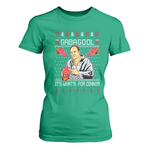 Funny Christmas Mafia T Shirt For Women Gabagool It Is Whats For Dinner Gangster Movie TS11 Irish Green Print Your Wear