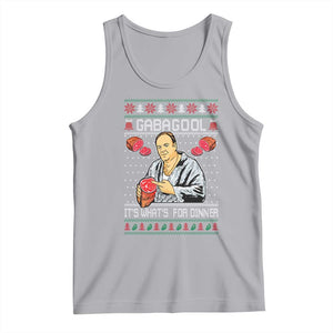 Funny Christmas Mafia Tank Top Gabagool It Is Whats For Dinner Gangster Movie TS11 Athletic Heather Print Your Wear
