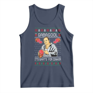 Funny Christmas Mafia Tank Top Gabagool It Is Whats For Dinner Gangster Movie TS11 Navy Print Your Wear