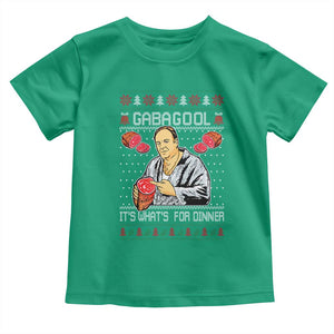 Funny Christmas Mafia Toddler T Shirt Gabagool It Is Whats For Dinner Gangster Movie TS11 Irish Green Print Your Wear
