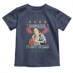 Funny Christmas Mafia Toddler T Shirt Gabagool It Is Whats For Dinner Gangster Movie TS11 Navy Print Your Wear