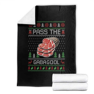 Funny Pass The Gabagool Christmas Throw Blanket Italian Food TS11 Black Print Your Wear