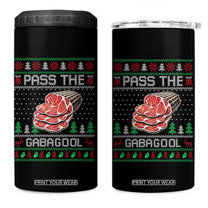 Funny Pass The Gabagool Christmas 4 in 1 Can Cooler Tumbler Italian Food TS11 One Size: 16 oz Black Print Your Wear