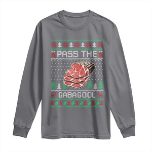 Funny Pass The Gabagool Christmas Long Sleeve Shirt Italian Food TS11 Charcoal Print Your Wear