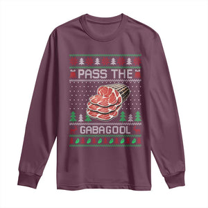 Funny Pass The Gabagool Christmas Long Sleeve Shirt Italian Food TS11 Maroon Print Your Wear