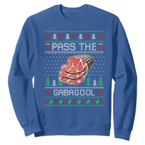 Funny Pass The Gabagool Christmas Sweatshirt Italian Food TS11 Royal Blue Print Your Wear