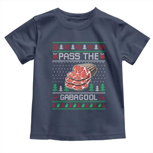 Funny Pass The Gabagool Christmas Toddler T Shirt Italian Food TS11 Navy Print Your Wear