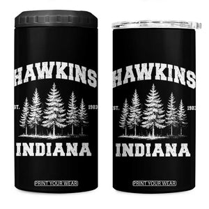 Funny Hawkins Sci Fi Lover 4 in 1 Can Cooler Tumbler Indiana Strangers Pine Tree TS11 One Size: 16 oz Black Print Your Wear