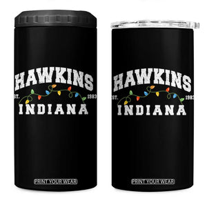 Funny Stranger Christmas 4 in 1 Can Cooler Tumbler Hawkins Xmas Lights TS11 One Size: 16 oz Black Print Your Wear