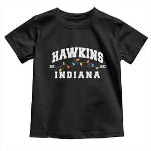 Funny Stranger Christmas Toddler T Shirt Hawkins Xmas Lights TS11 Black Print Your Wear