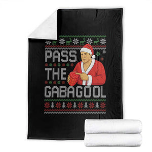Funny Pass The Gabagool Christmas Throw Blanket Italian Food Xmas Mafia Gangster Movie TS11 Black Print Your Wear