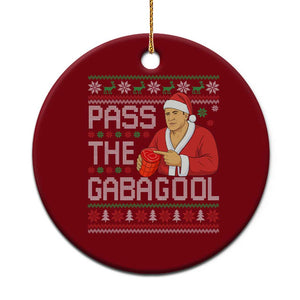 Funny Pass The Gabagool Christmas Ceramic Ornament Italian Food Xmas Mafia Gangster Movie TS11 1pc Red Print Your Wear